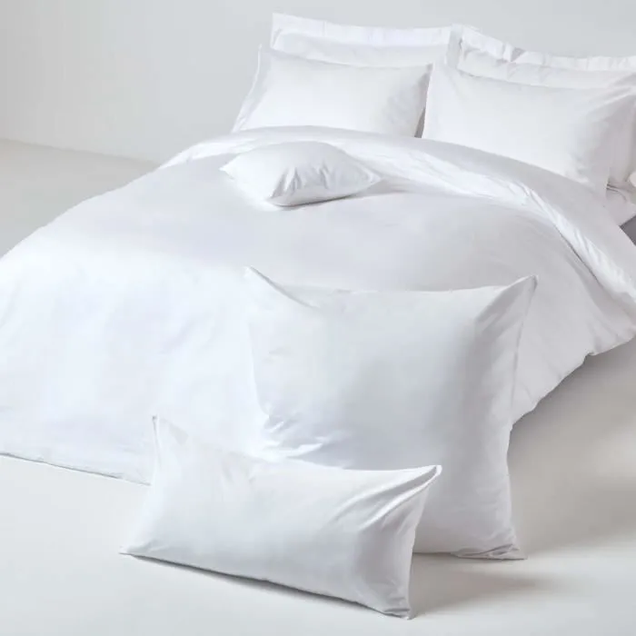 Taie d'oreiller 40x40 cm 100% satin de coton égyptien 1000 fils coloris Blanc-3