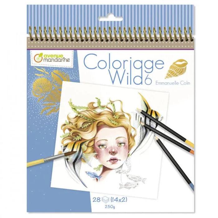 Carnet de coloriage - Wild - Tome 6 - 28 illustrations - Emmanuelle Colin - Adulte-0