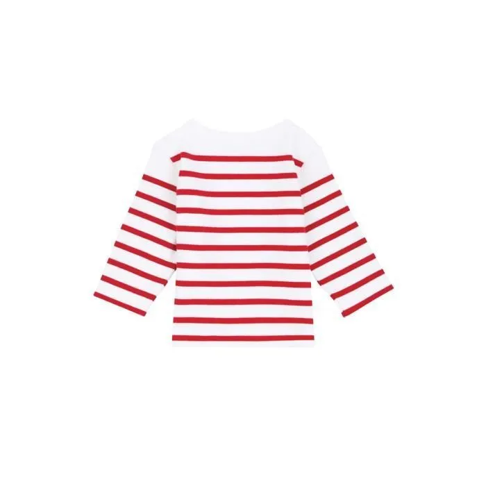 Marinière Bébé - ARMORLUX - Amiral - Coton épais - Manches longues - Col bateau-1
