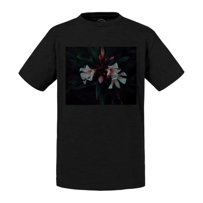 T-shirt Enfant Gris Magnifique Photo Fleur Rose Floraison Deco-0