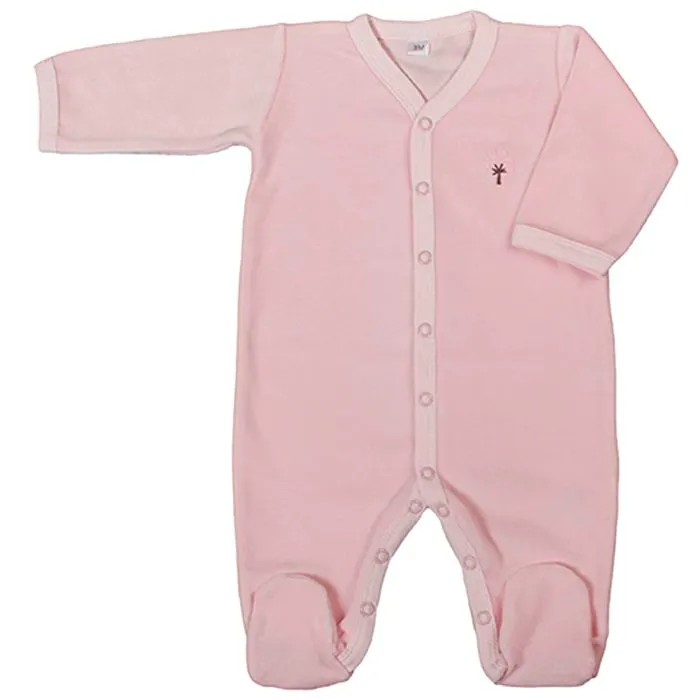 Pyjama velours Coton bio Rose - Éveil et Nature-0