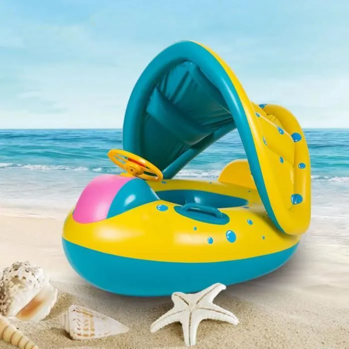 Bouée Siège Gonflable Bebe Piscine Gonflable Enfant Bébés 6 -36 Mois Baignoire Piscine PVC Matériel Sécurité-0