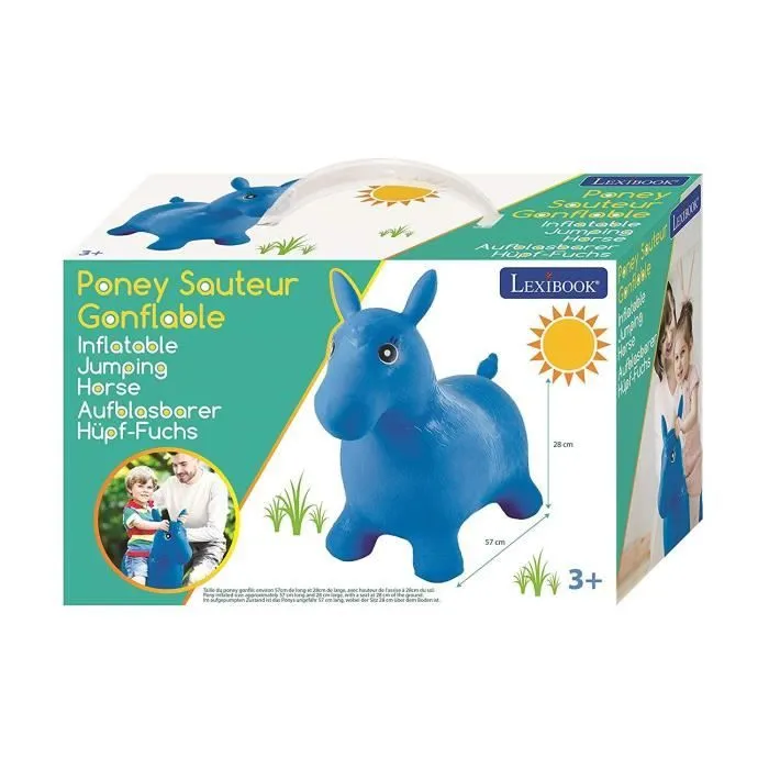 Cheval Gonflable Bleu - LEXIBOOK - Modèle Cheval - Pour Enfant de 3 ans et plus-4