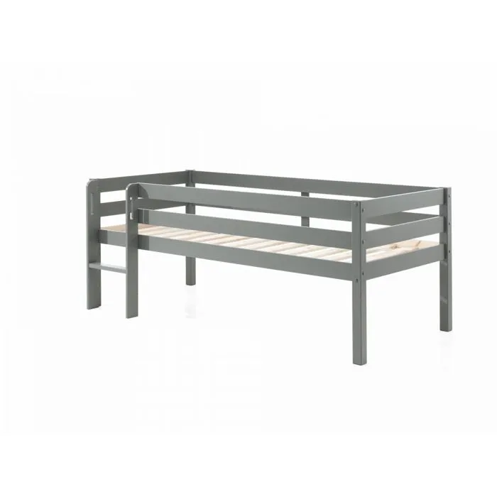lit mi-hauteur gris + 3-0