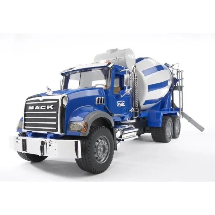 Camion toupie à beton BRUDER MACK Granite Série Super Pro - Bleu - 65 cm-2