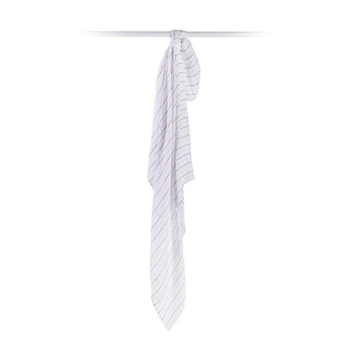 Lulujo - Lange mousseline - Rayures roses - ELEMENTS FOR KIDS-1