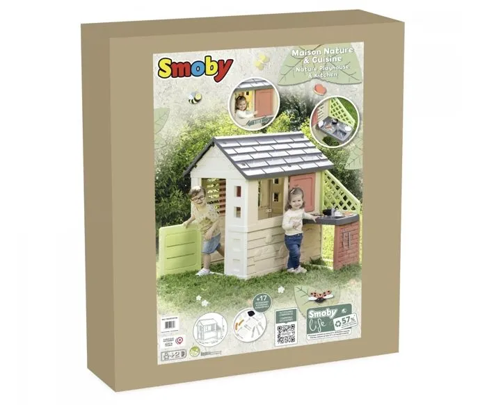 SMOBY Maison Nature + Cuisine Smoby Life matière recyclée-2