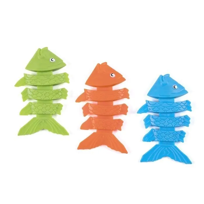 Jeu de Piscine Bestway Squiggle Wiggle - Poissons Bleu Orange Vert - Enfants 3 ans et plus-0