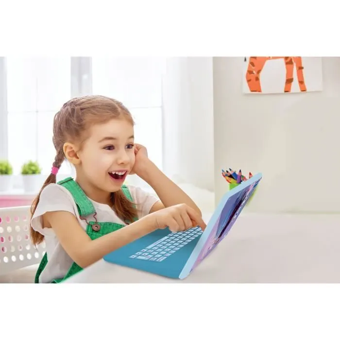 Ordinateur éducatif bilingue Reine des Neiges – 130 activités (Français-Anglais) avec écran couleurs-3