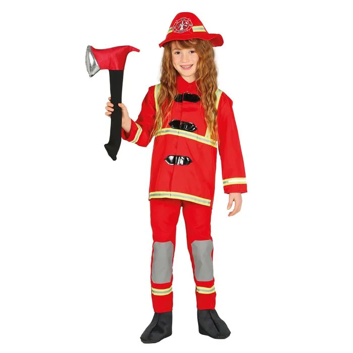 Déguisement de pompier enfant - FIESTAS GUIRCA - Métier - Extérieur - Polyester - Rouge-1