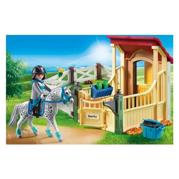 PLAYMOBIL 6935 - Box avec Cavalière et Cheval Appaloosa - Playmobil Country-2