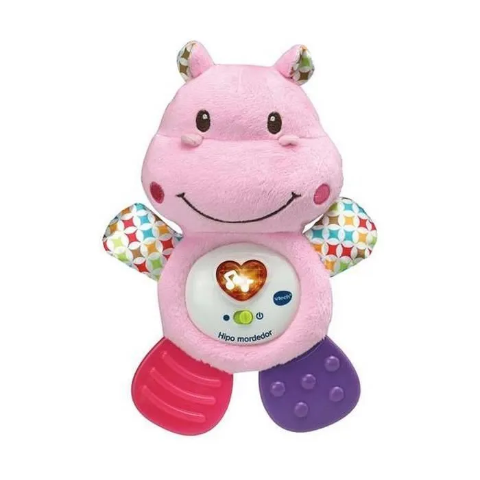 Anneau de dentition pour bébé Vtech Rose Hippopotame Jouet Peluche-2