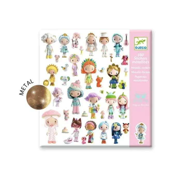 Stickers - Djeco - Le petit - Métallisé - 160 autocollants - Décoration enfantine-0