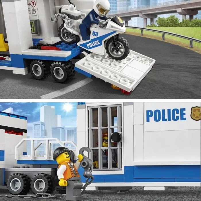 LEGO® City 60139 Le poste de commandement mobile de police, Kit de Construction Jouet Camion et Moto pour Enfants 6 ans et +-2