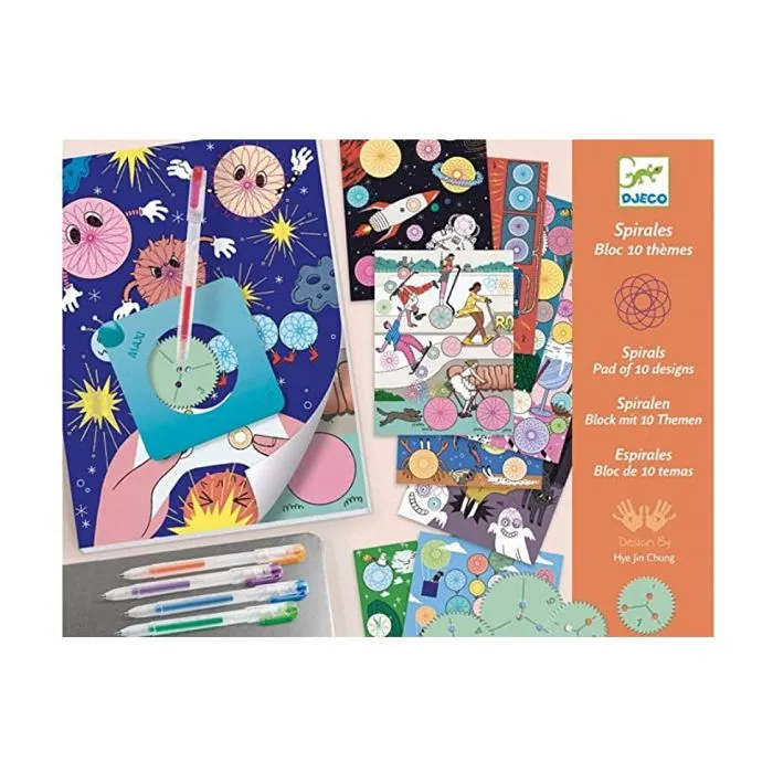 Coffret à dessins - DJECO - Spirales - 10 thèmes - Multicolore - Pour enfants à partir de 7 ans-3