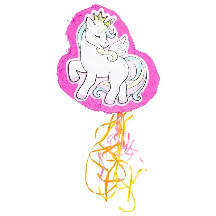 Pinata Amscan - 9917721 - Jeu de fête extensible Pinata Unicorn Kids - 40cm x 41cm-0