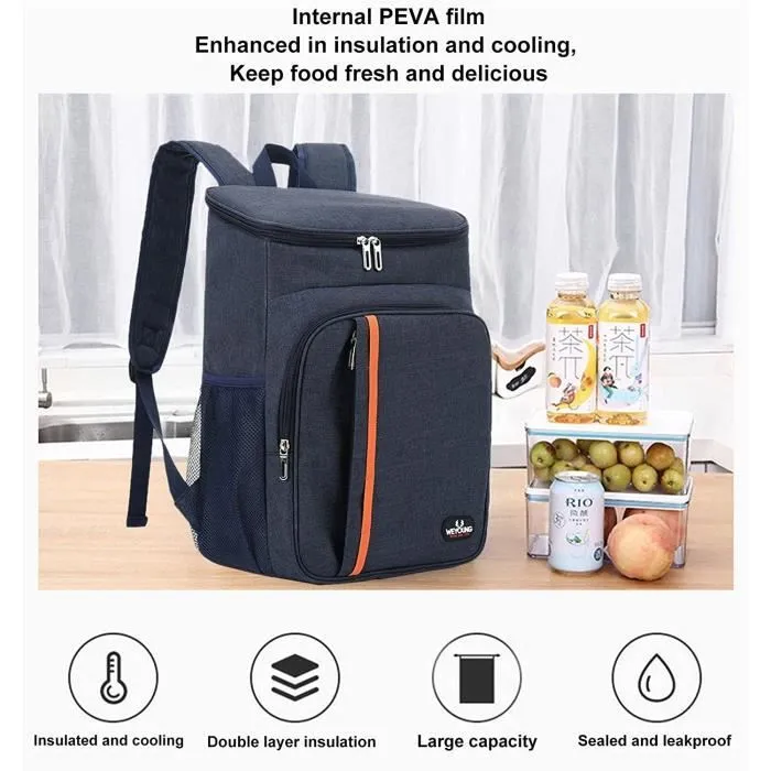 Sac à Dos Isotherme - Darmowade - Cooler Backpack - 18L - Imperméable - Grande Capacité-1