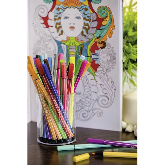 Feutres de coloriage - STABILO - Pen 68 - 12 couleurs - Pointe ogive 1 mm - Encre à base d'eau-4