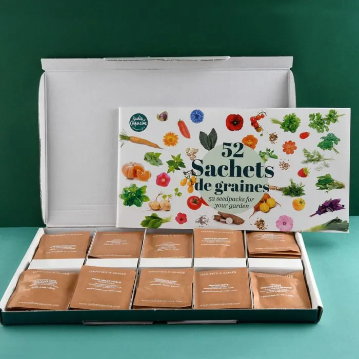 Radis et Capucine - Coffret 52 sachets de graines à semer-3