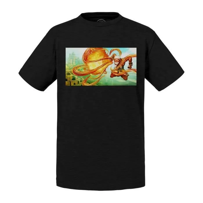 T-shirt Enfant Noir Street Fighter Dhalsim Retro Gaming Arcade-0