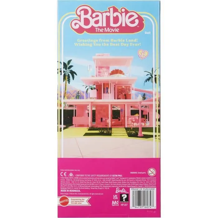 Barbie Le Film-Poupée Ken® avec ensemble de plage rayé à collectionner HPJ97-4