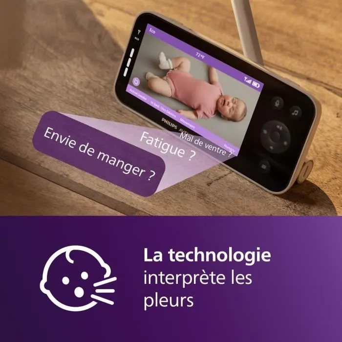 Ecoute-bébé vidéo - PHILIPS AVENT - Premium connecté - SCD971/26-5