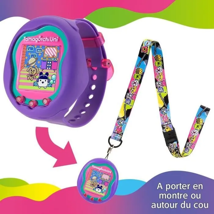 Tamagotchi Uni - Bandai - Modèle Violet - Animal de compagnie virtuel connecté avec bracelet montre-6