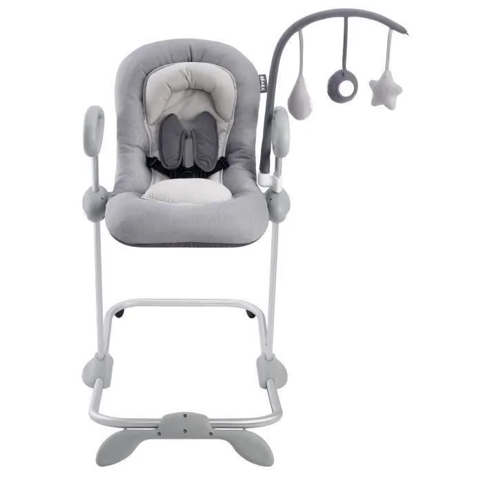Arche de jeux pour bébé BEABA Transat Up&Down III - Gris - Favorise l'éveil et la motricité-1