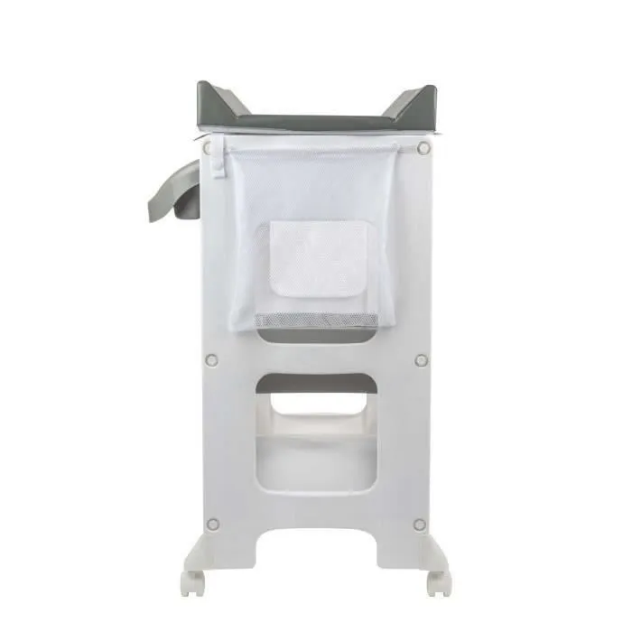 BEBECONFORT Dolphy Table à langer et baignoire 2en 1, De la naissance à 12 mois (11kg), Gray Mist-5