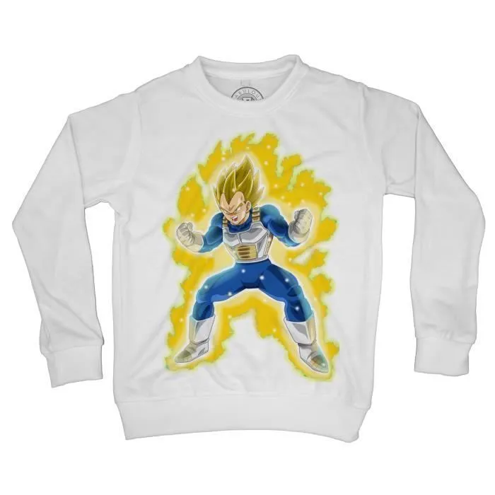 Sweat-Shirt Enfant - FABULOUS - Dragon Ball Super - Vegeta Super Saiyan - Manches Longues - Col Classique-0