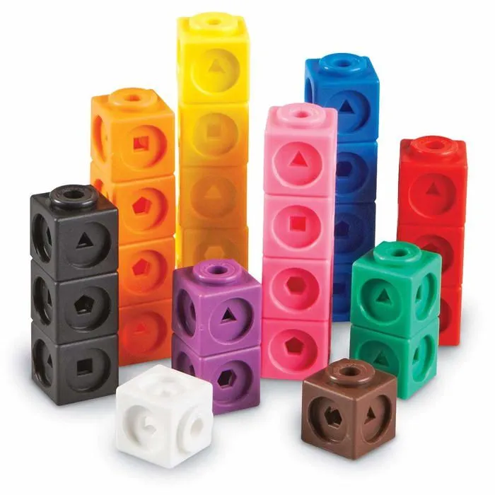 Jeu d'assemblage - jeu de construction - jeu de manipulation Learning resources - LER4285 - Cubes Mathlink de (jeu de 100)-0