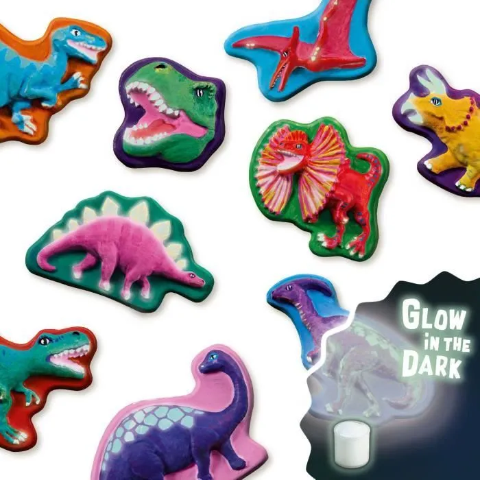 Moulage et peinture - SES CREATIVE - Dinos fantaisie - Dinosaures phosphorescents-3