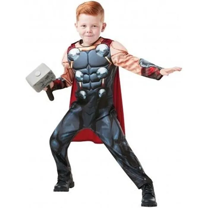 Déguisement deluxe Thor - Marvel - Modèle Thor - Rouge - Enfant - Extérieur-0
