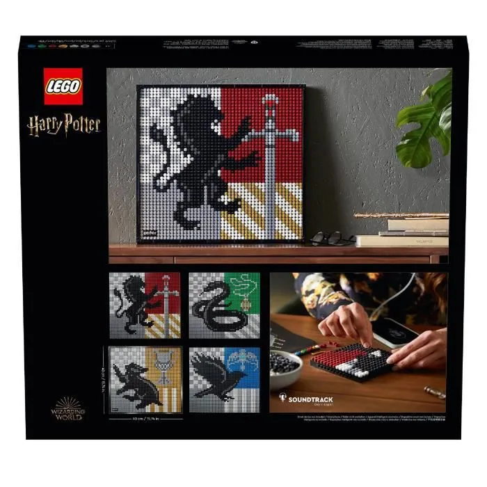 LEGO® Art 31201 Harry Potter™ Les blasons de Poudlard, tableau de décoration mural, loisir créatif pour adultes-4