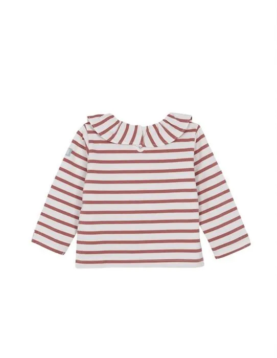 Coffret textile Gocco Sudadera Rayas, Sweat-Shirt A Capuche Sport Bebe Fille, Coral,-1