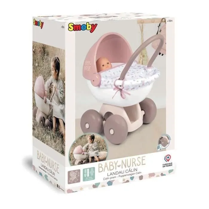 Landau câlin Baby Nurse pour poupon jusqu'à 42cm - SMOBY - Fabriqué en France-1