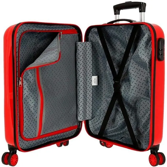 Valise de cabine - Disney - Lightning McQueen - 38 x 55 x 20 cm - 4 roulettes - ABS rouge-3