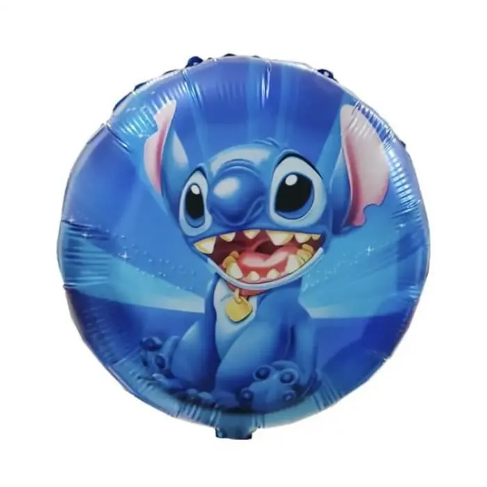 lot ballon stitch anniversaire 5pcs/lot hélium fete enfant bleu lilo film d'aluminium dessin animé evenement-1