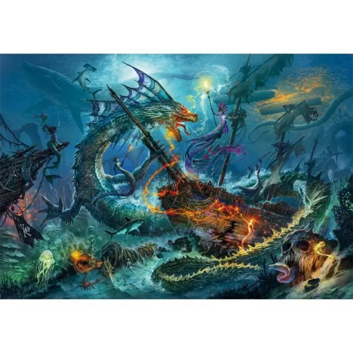 Puzzle 3000 pièces : La bataille sous-marine-0