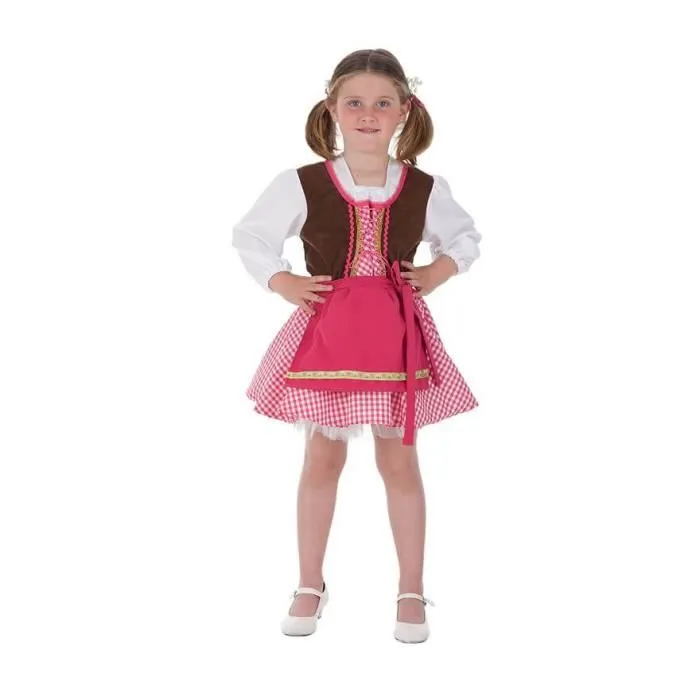 Déguisement Bavard Fille - Disfrazzes France - Rose - 3 ans et plus - Jupe, chemise, corset et tablier inclus-0