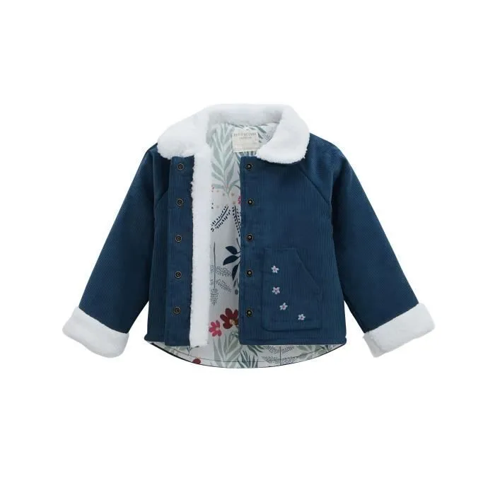Veste enfant - Petit Béguin - Népal - 100% coton - Col sherpa - 2 poches-0