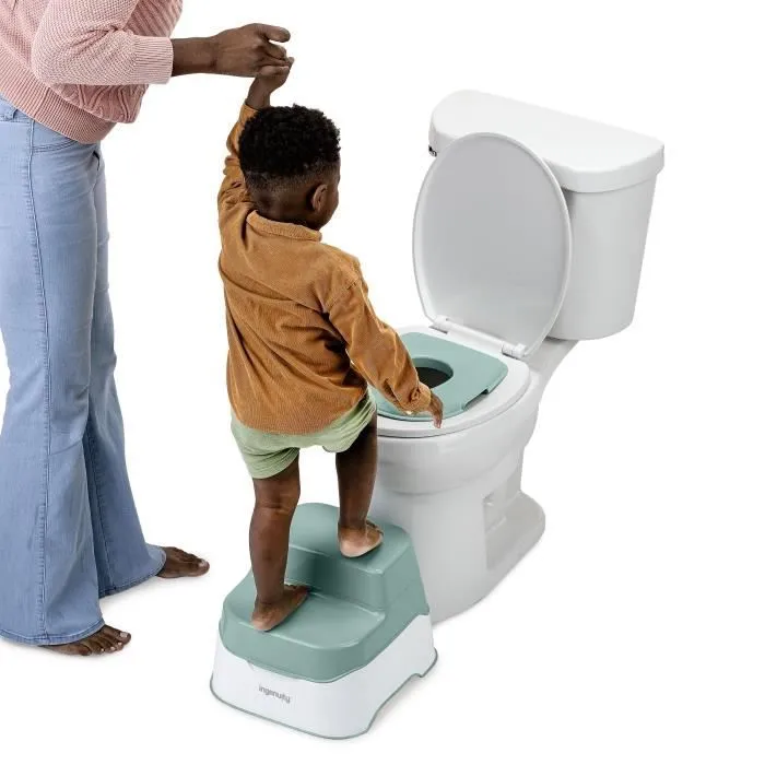INGENUITY Pot, réducteur de toilette et marche pied 3 en 1-0