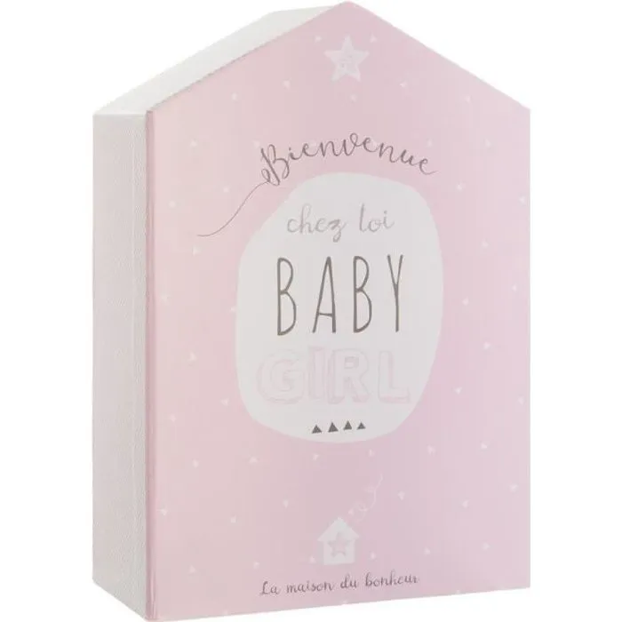 Coffret de naissance avec boite à souvenirs + cadre photo - ROSE Rose-0