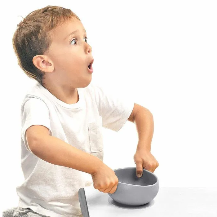 Bol bébé avec ventouse et couvercle en silicone-2