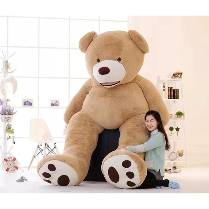 Bebeboutik Peluche Geant Nounours 200cm Bananair Marron Enfant Peluche geante nounours