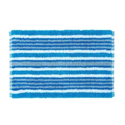 Tapis de bain rayures en pur coton peigné 40 x 60 cm bleu-0