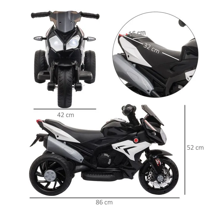 HOMCOM - moto enfant - Plastique - 86x42x52cm - Noir-3