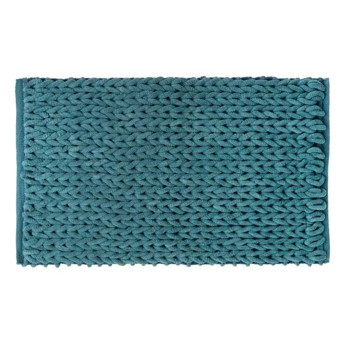 5five - tapis de bain 50x75cm "colorama" bleu pétrole-0