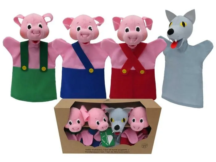 Mú - Set 4 Marionnettes Trois Petits Cochons - MORAVSKA USTREDNA BRNO-2