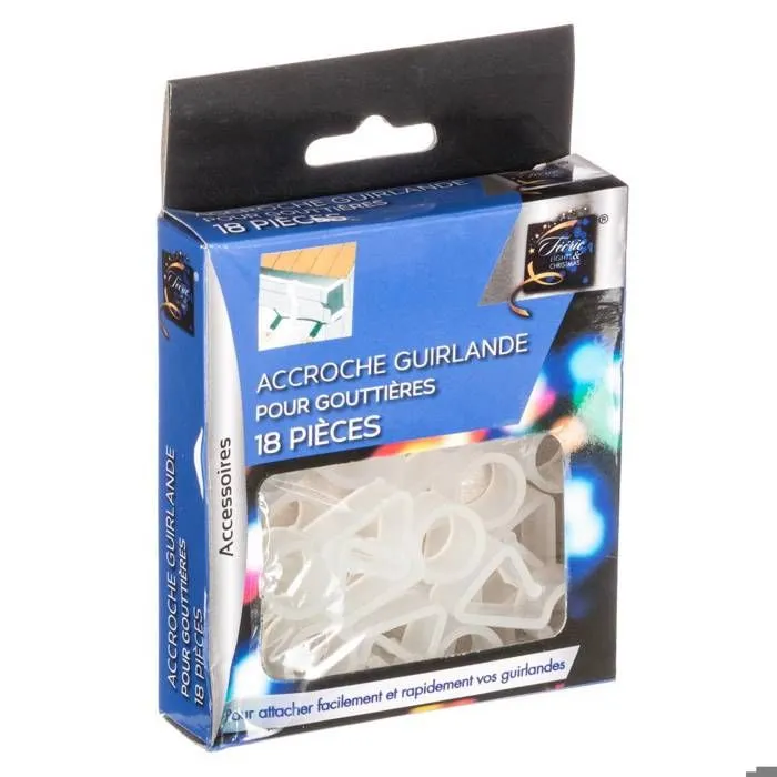 Accroche guirlande pour gouttières 18 pièces Feeric lights & christmas-1